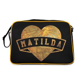 Matilda Herzen Gold - Retro Tasche - Schwarz/Gold - Hinten