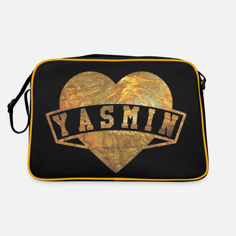 Yasmin Hearts Gold Sac Retro