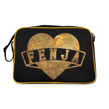 Fenja Hearts Gold - Retro Bag - black/gold - Back