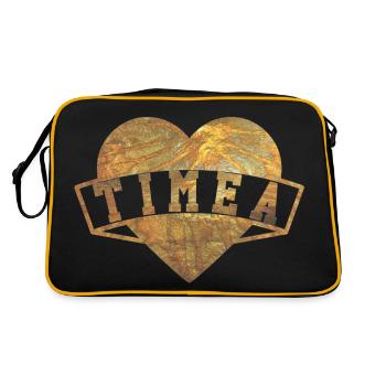 Timea Hearts Gold - Retro Bag - black/gold - Back