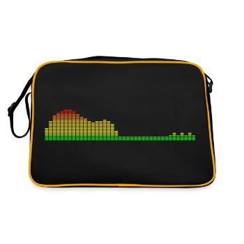 Gitarren-Shape-Equalizer - Retro Tasche - Schwarz/Gold - Hinten