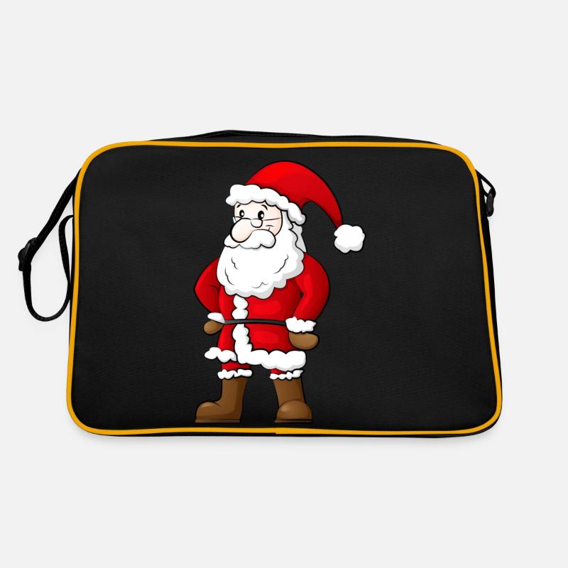 Weihnachtsmann - Retro Tasche - Schwarz/Gold