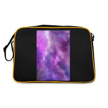 Low Poly triangulated Galaxy - Retro Tasche - Schwarz/Gold - Hinten