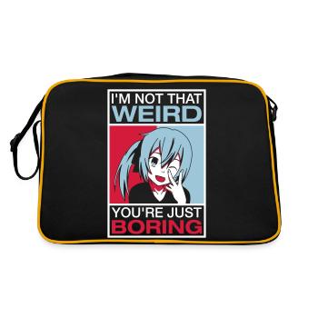 I'm Not That Weird - Retro Tasche - Schwarz/Gold - Hinten