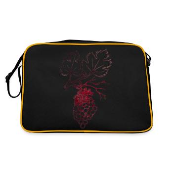 Herzblut - Retro Tasche - Schwarz/Gold - Hinten