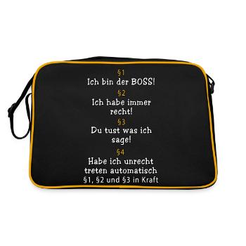 I AM THE BOSS! - Retro Bag - black/gold - Back