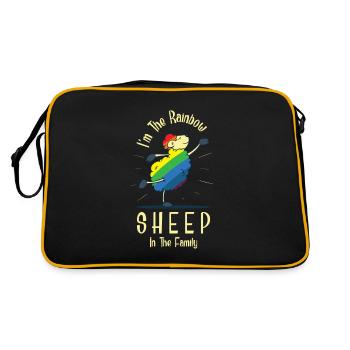 Rainbow Sheep - Retro Bag - black/gold - Back