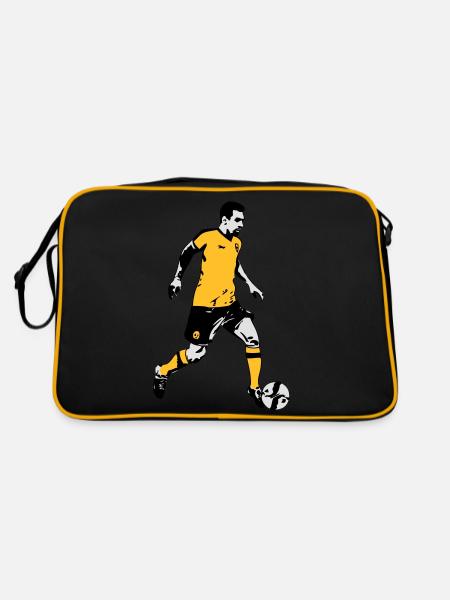 Soccer - Sac Retro - noir/or - Dos