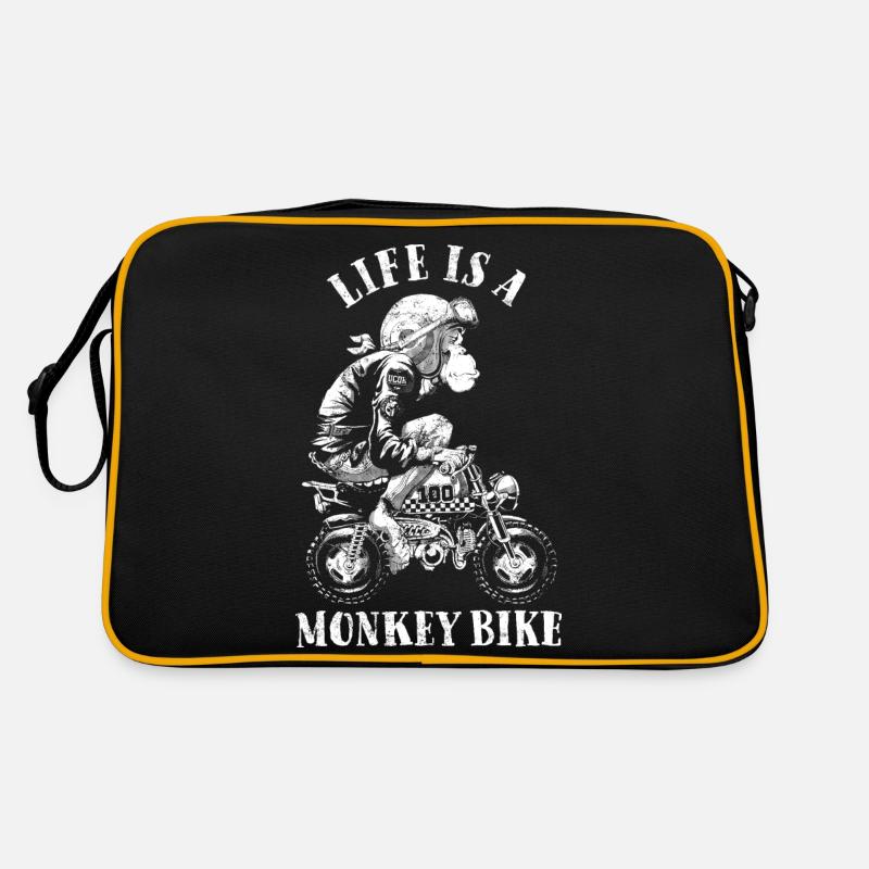 Life is a Monkey Bike Retro Tasche