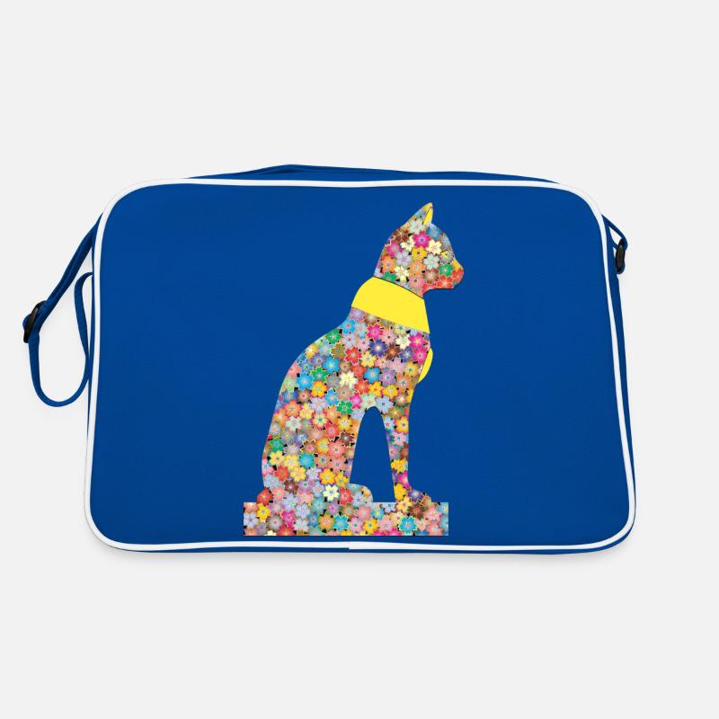 Chat Fleur Pharaons Ancien Sac Retro