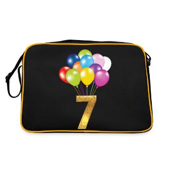 7 enfants fêtent leur heureux anniversaire - Sac Retro - noir/or - Dos