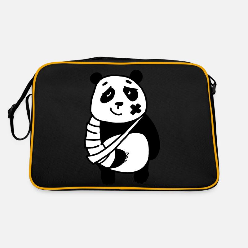 Panda broken arm Retro Bag