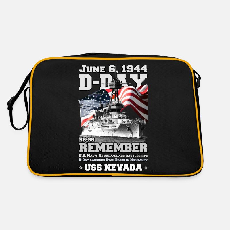 REMEMBER D-DAY USS Nevada BB-36 Retro Bag