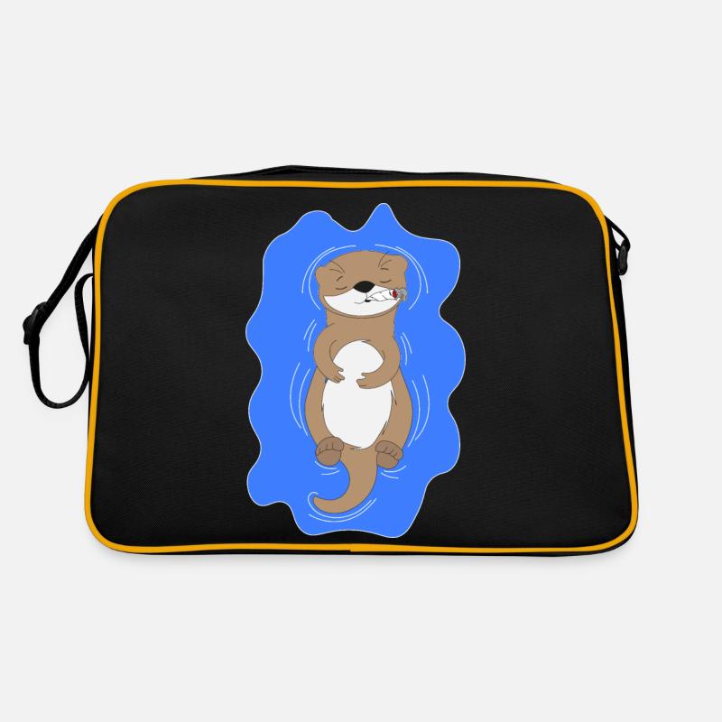 Räuchernder Otter Retro Tasche