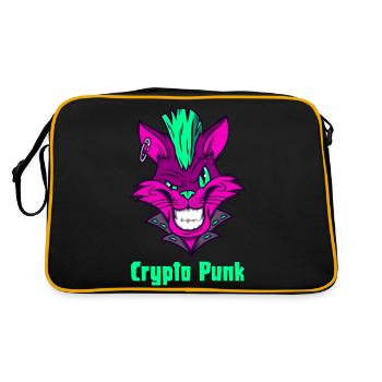 Crypto Punk is the "NFT" Crypto Gift with Bite - Retro Bag - black/gold - Back