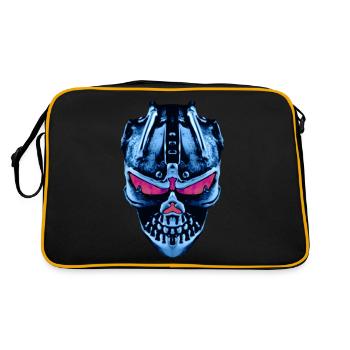 robot skull - Retro Bag - black/gold - Back