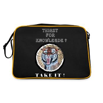 Citations éducatives hungry Tiger - Sac Retro - noir/or - Dos