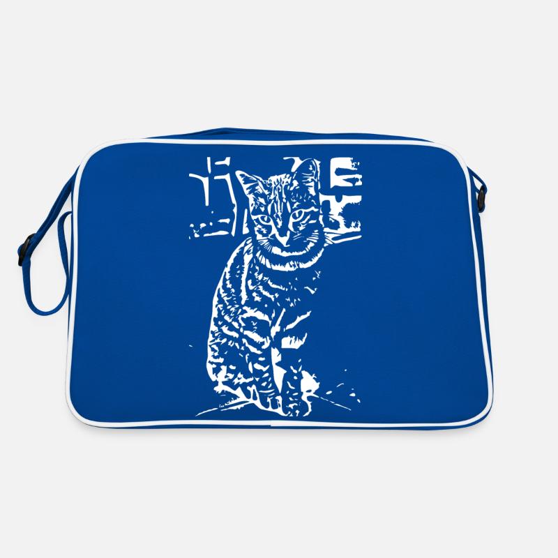 Chat Blanc Blanc Chats Chaton Mignon Cadeau Sac Retro