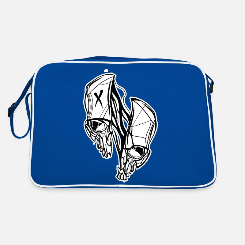 Geteilter Schädel // Illustration Retro Tasche