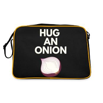 HUG AN ONION - Retro Bag - black/gold - Back