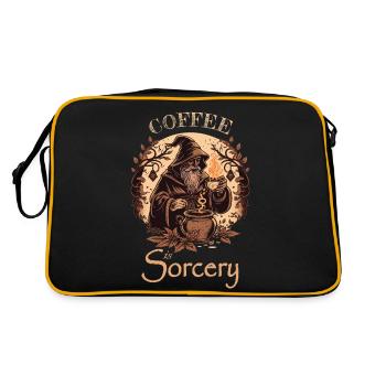 Coffee is Sorcery - Retro Bag - black/gold - Back