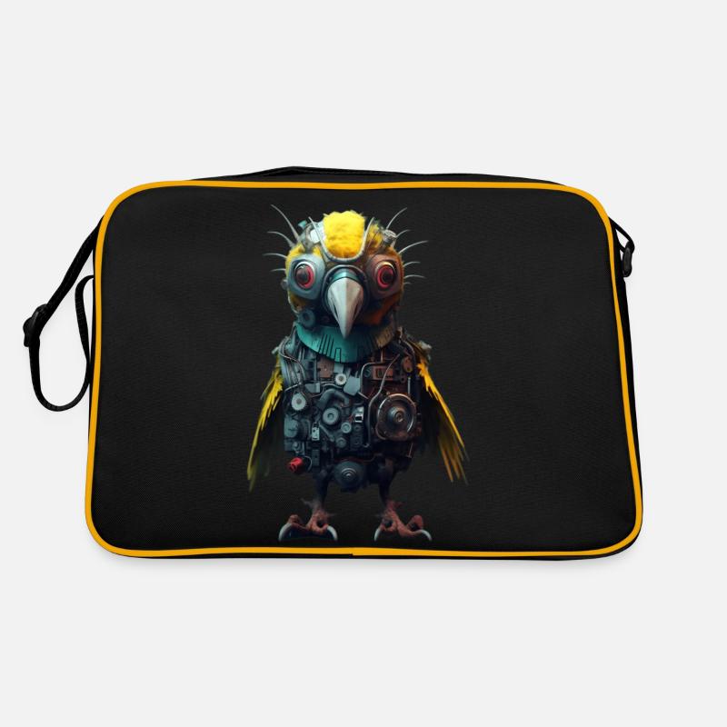 Mignon oiseau Steampunk Sac Retro