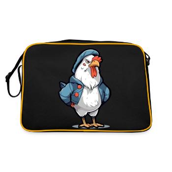 Bobby le coq grognon - Sac Retro - noir/or - Dos