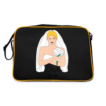 bride to be blond 2 - Retro Bag - black/gold - Back