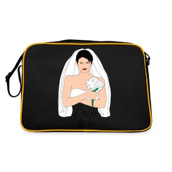 bride to be black 2 - Retro Bag - black/gold - Back