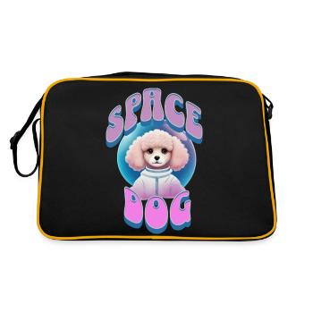 Space dog Poodle retro - Retro Bag - black/gold - Back