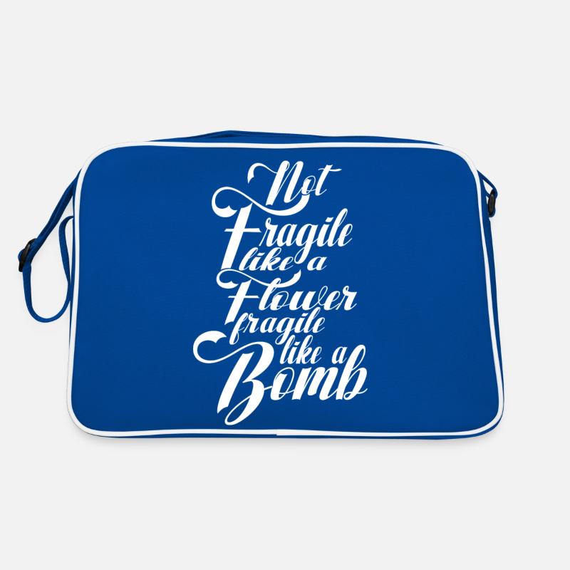 Nicht zerbrechlich wie eine Blume, sondern eine Retro Tasche
