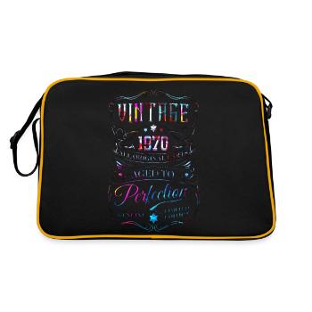 1970 vintage retro 70s 50 born birthday - Retro Bag - black/gold - Back