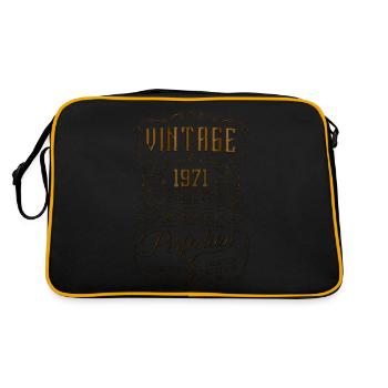 1971 vintage retro 70s legends are born birthday - Retro Bag - black/gold - Back