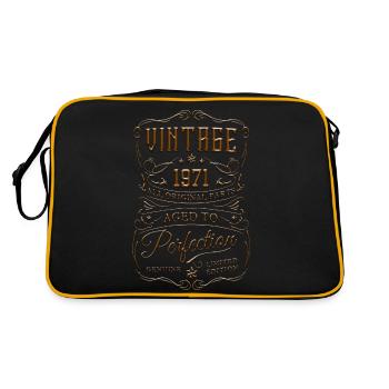 1971 vintage retro 70s legends are born birthday - Retro Bag - black/gold - Back