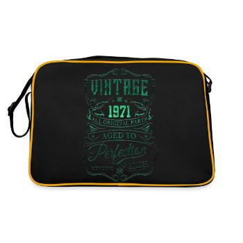 1971 vintage retro 70s legends are born birthday - Retro Bag - black/gold - Back