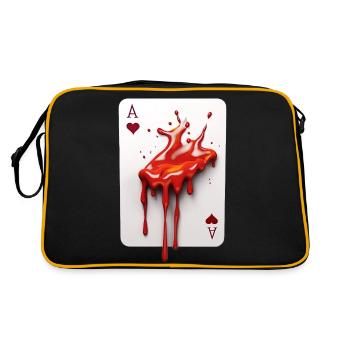 Bloody poker card - Retro Bag - black/gold - Back