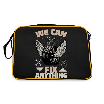 WE CAN FIX ANYTHING - Retro Bag - black/gold - Back