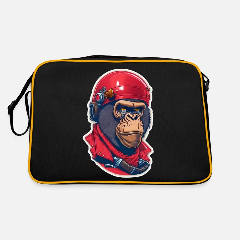 Gorilla Biker-Affe Retro Tasche