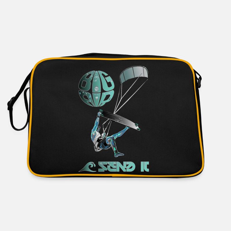 Kiter SEND IT - Retro Tasche - Schwarz/Gold