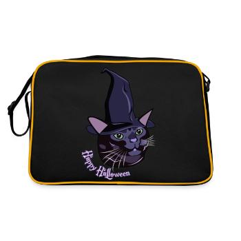 Feliz Halloween Gato Disociado - Sac Retro - noir/or - Dos
