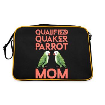 Perroquet Quaker qualifié Maman - Sac Retro - noir/or - Dos