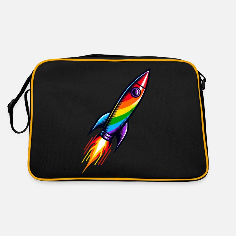 Rainbow Rocket | Rocket launch Retro Bag