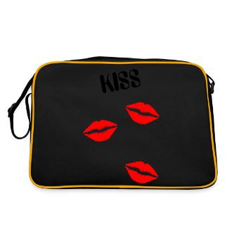 kiss bisous Kiss me - Sac Retro - noir/or - Dos