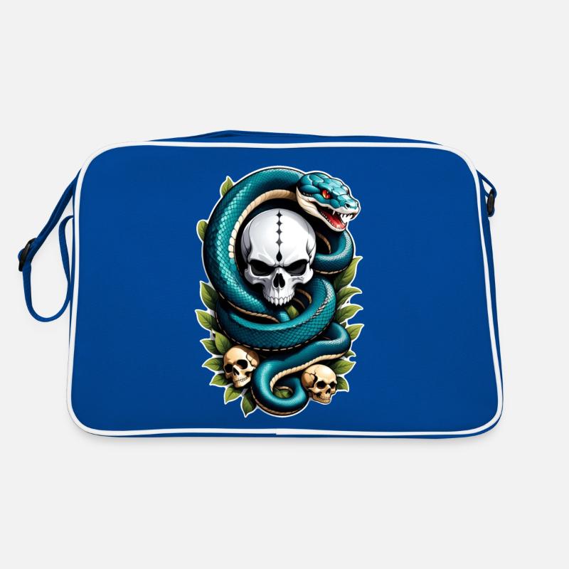 Snake Skeleton and Tattoo Retro Bag