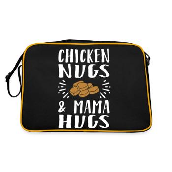 Nugs de poulet et câlins de maman - Sac Retro - noir/or - Dos
