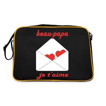 Beau papa je t'aime - Sac Retro - noir/or - Dos