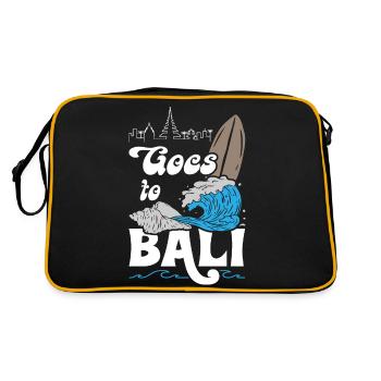 Goes to Bali Surfing - Retro Bag - black/gold - Back