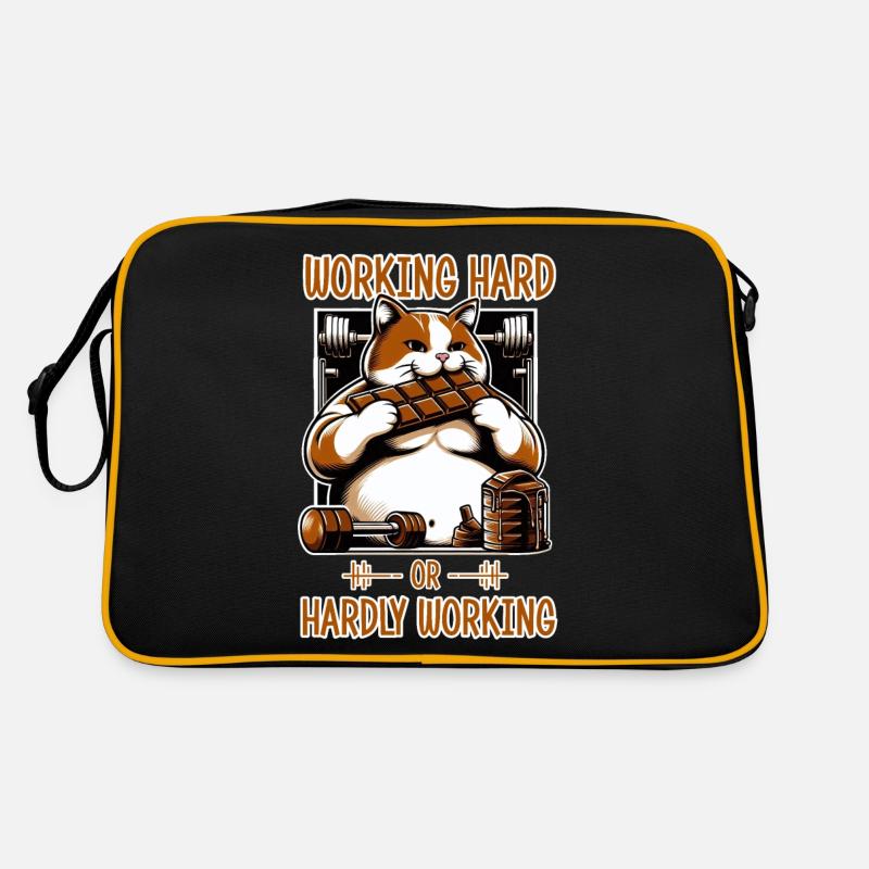 Hart arbeiten oder kaum arbeiten? Retro Tasche