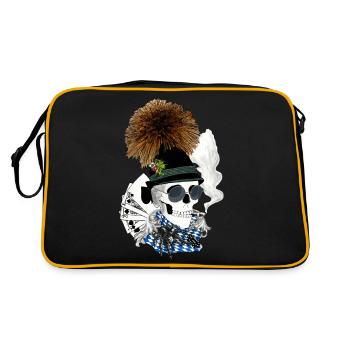 Wiesnskull avec lunettes - Sac Retro - noir/or - Dos