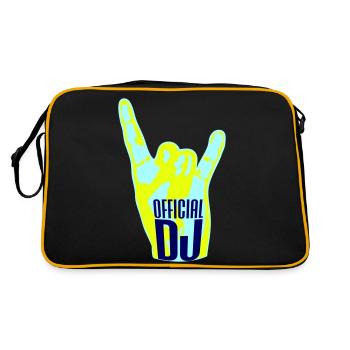 Officiel DJ Music Heavy Metal Horns Geste de la main - Sac Retro - noir/or - Dos